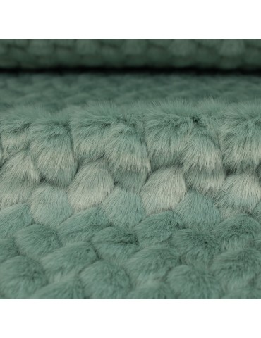 Fourrure synthétique formes hexagonales 150 cm vert