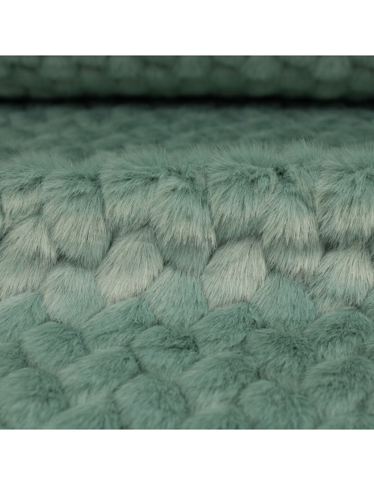 Fourrure synthétique formes hexagonales 150 cm vert