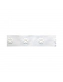 Bande oeillets à pression plastique 18 mm blanc Bande oeillets à pression plastique 18 mm blanc