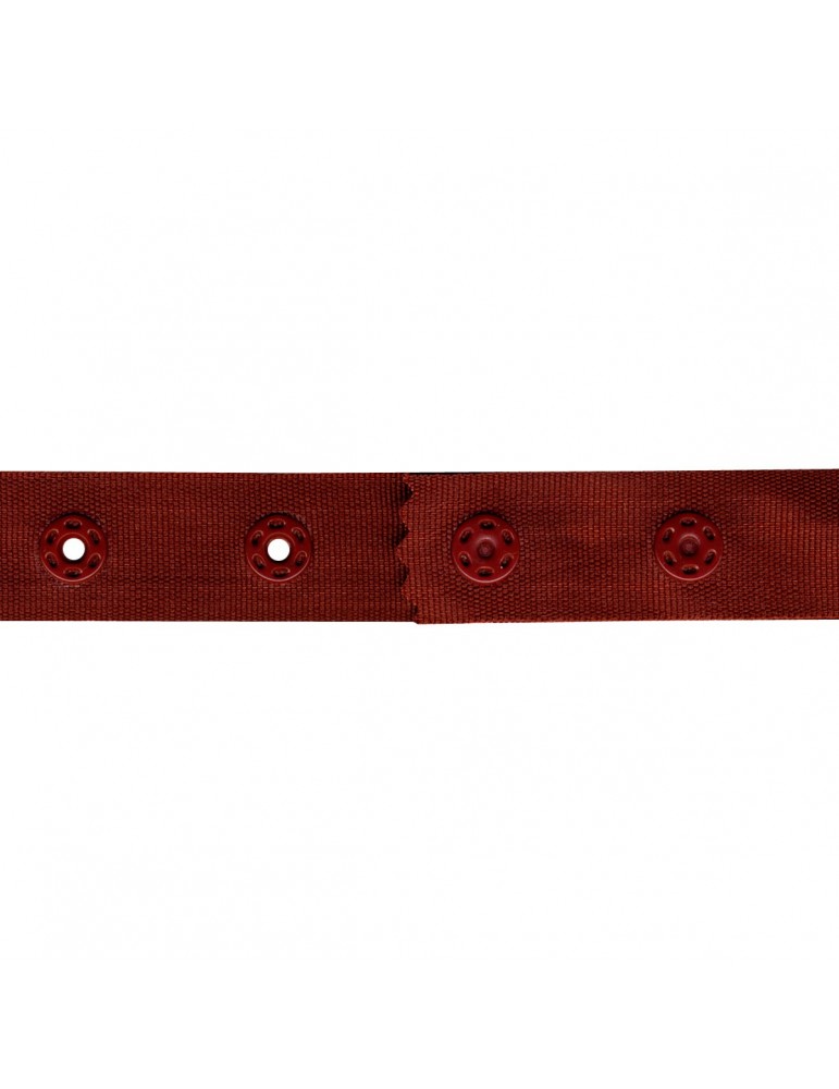 Bande oeillets à pression plastique 18 mm rouge Bande oeillets à pression plastique 18 mm rouge