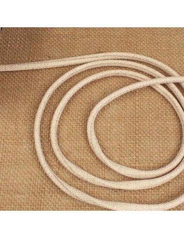 Cordon tresse métallisé 6 mm /or blanc