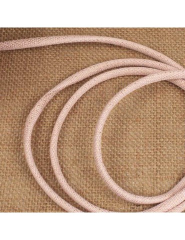 Cordon tresse métallisé 6 mm rose/or