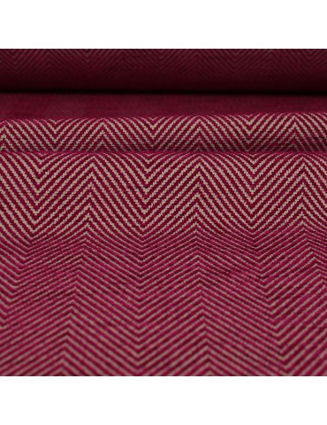 Tissu jacquard motif chevron 140 cm rose