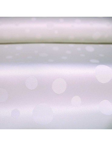 Coupon tissu antitaches 160 x 280 cm à pois blanc