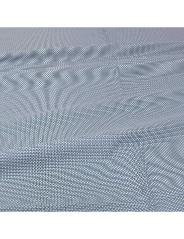 Coupon habillement coton 50 x 145 cm quadrillage/point bleu