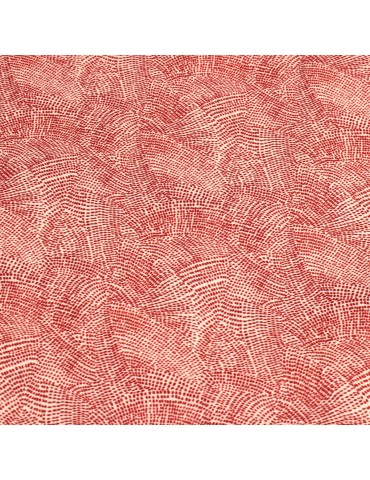 Coupon coton imprimé points terra 50 x 145 cm rouge