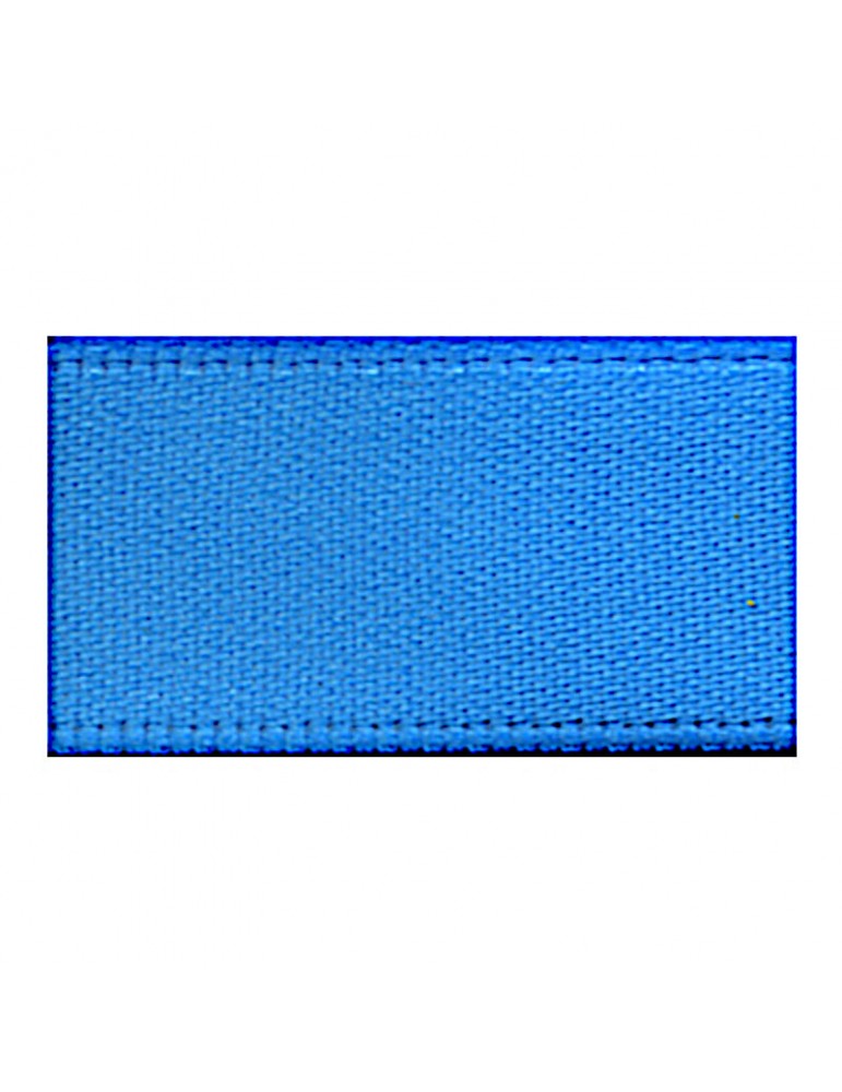 Ruban satin double face 15 mm bleu
