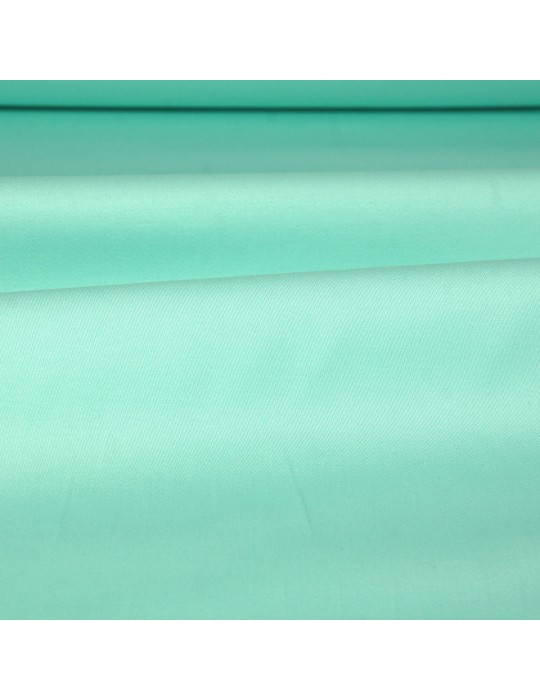 Toile unie effet satiné coton/élasthanne vert