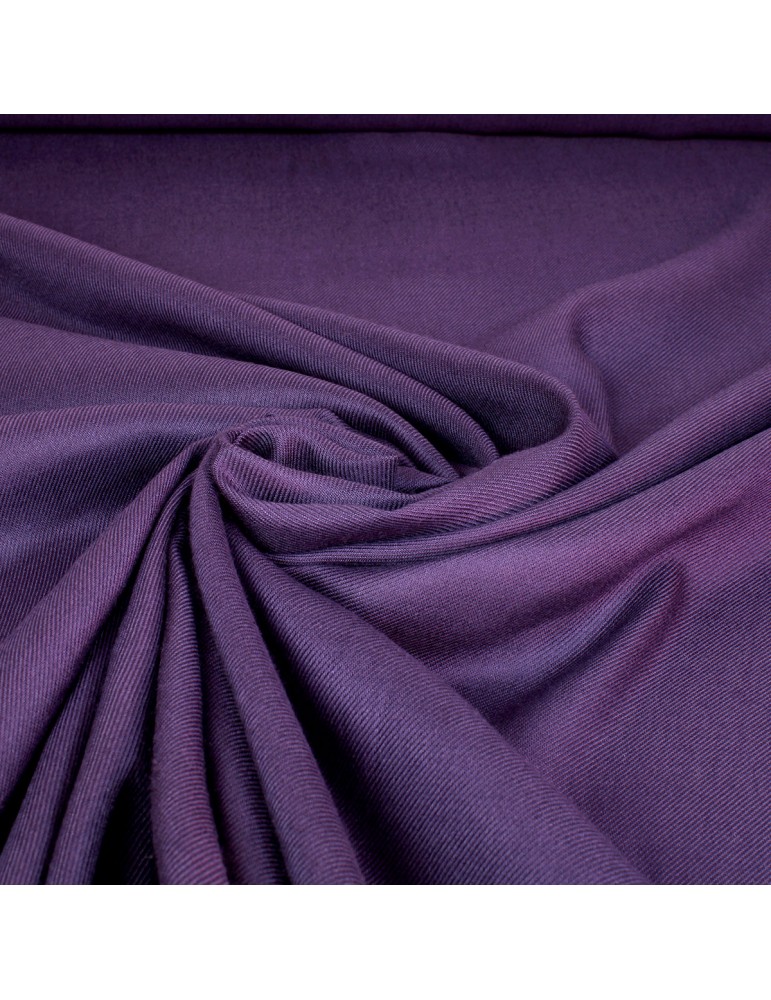 Tissu uni serge de viscose violet