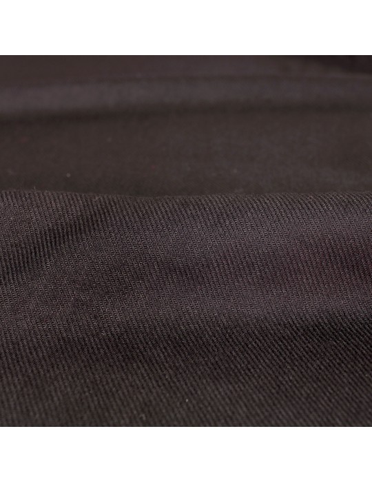 Tissu uni serge de viscose noir