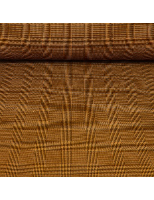 Tissu bengaline stretch carreaux orange
