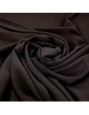 Tissu crêpe uni transparent noir