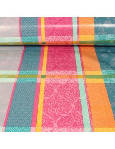 Toile cirée imprimée PVC 140 cm multicolore