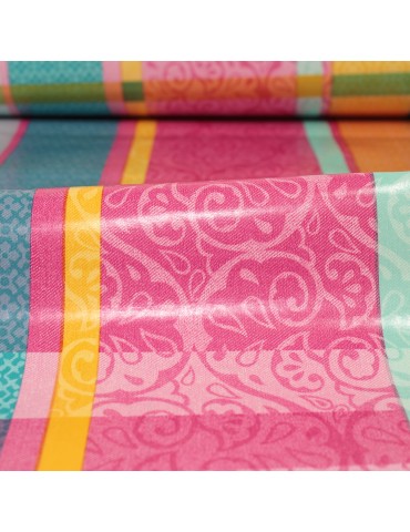 Toile cirée imprimée PVC 140 cm multicolore