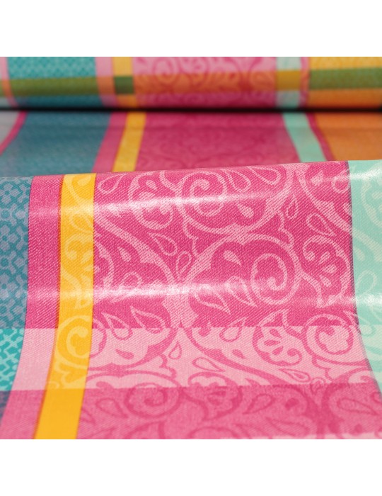 Toile cirée imprimée PVC 140 cm multicolore