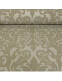 Tissu jacquard arabesque coton/polyester vert