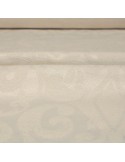 Tissu jacquard arabesque coton/polyester blanc Tissu jacquard arabesque coton/polyester blanc