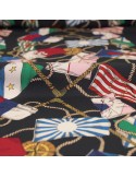 Tissu habillement imprimé drapeaux multicolore Tissu habillement imprimé drapeaux multicolore