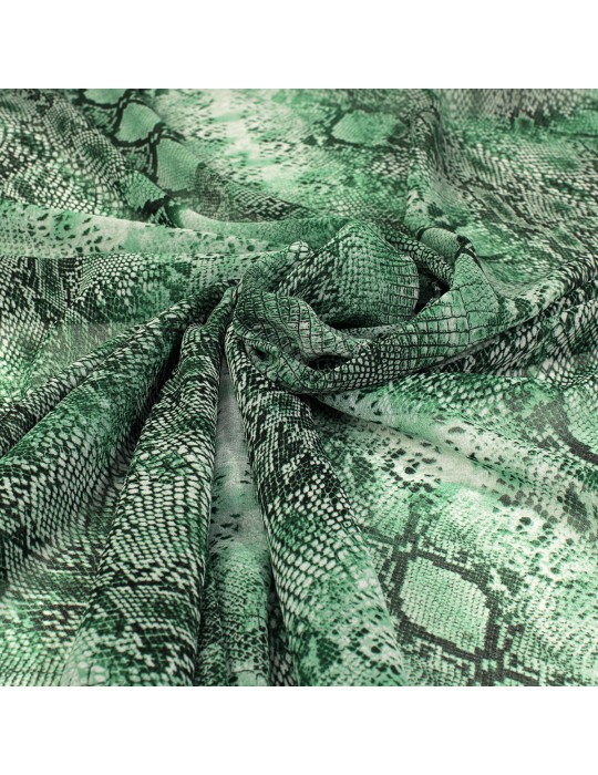 Tissu voile imprimé 100 % polyester vert