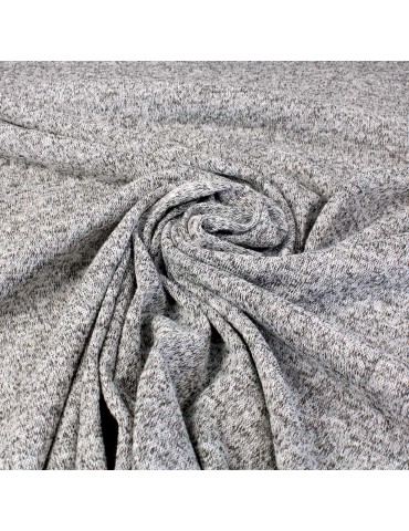Tissu jersey maille gris