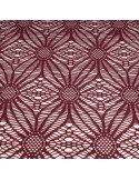 Tissu dentelle soleil rouge