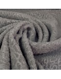 Tissu fourrure synthétique gris