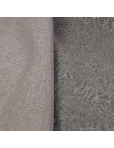 Tissu fourrure synthétique gris
