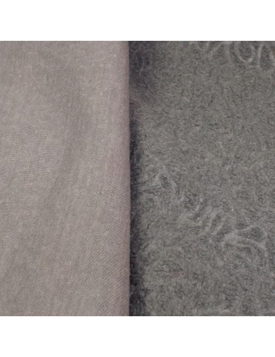 Tissu fourrure synthétique gris