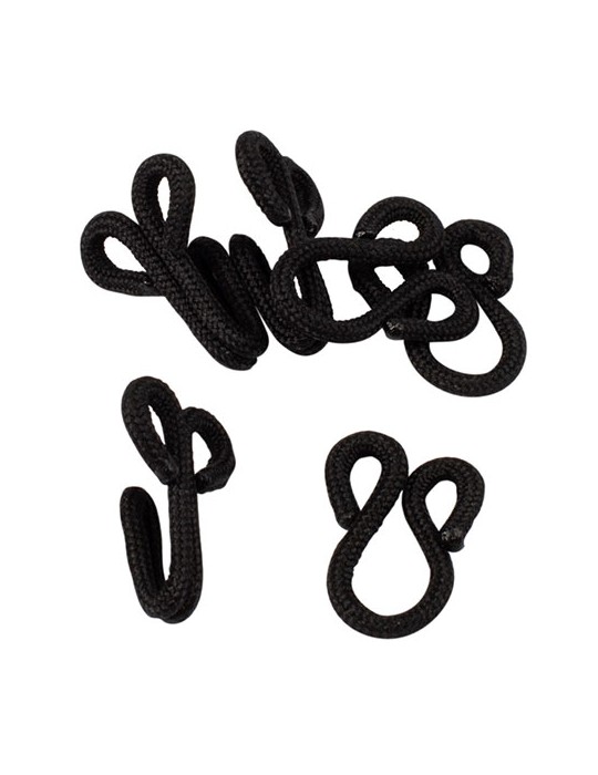 Blister de 3 agrafes fourrure noires