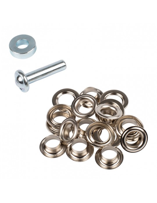 Œillets avec rondelle et outil de pose 