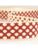 Sangle motif croix 37 mm rouge Sangle motif croix 37 mm rouge
