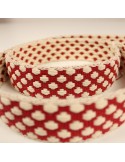 Sangle motif croix 37 mm rouge Sangle motif croix 37 mm rouge