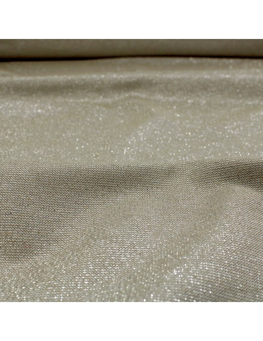 Tissu coton/polyester lurex argenté
