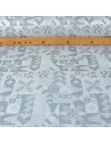 Tissu jacquard noël lurex argenté Tissu jacquard noël lurex argenté