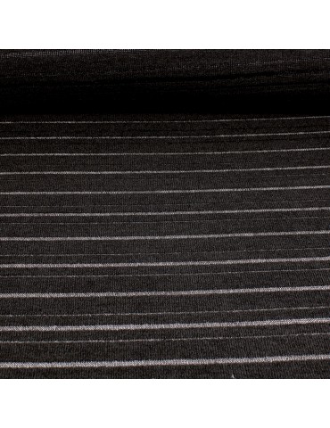 Tissu jersey maille ajouré noir