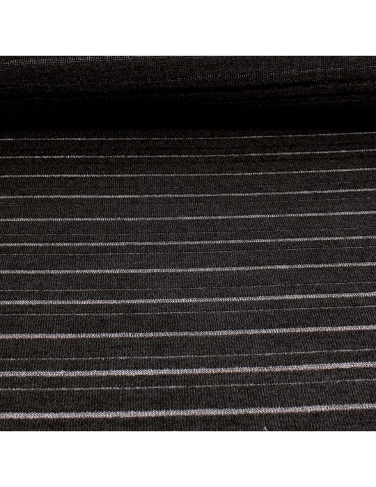 Tissu jersey maille ajouré noir