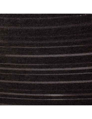 Tissu jersey maille ajouré noir