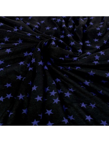 Coupon habillement 300 x 140 cm étoiles noir/violet