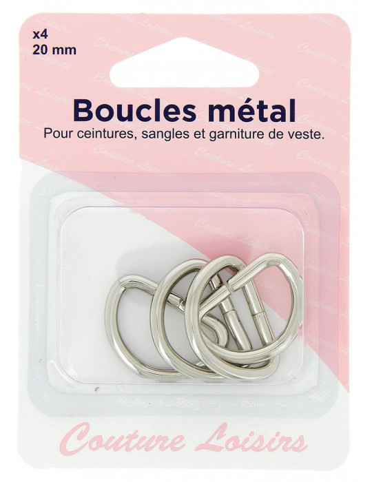 Boucles métal forme D