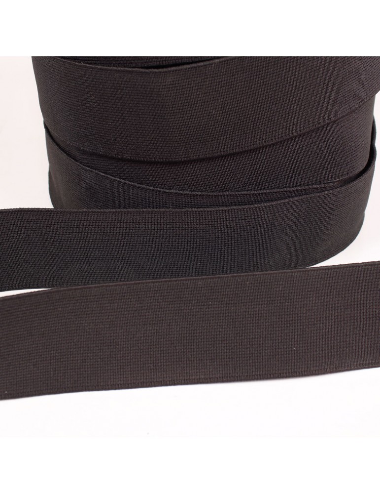 Elastique côtelé 40 mm noir