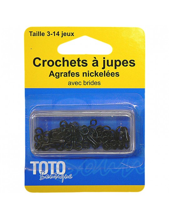 Agrafes noires avec brides