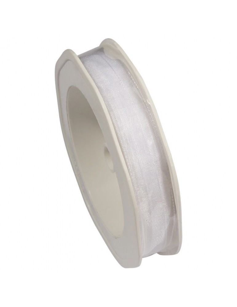 Ruban voile 25 mm blanc Ruban voile 25 mm blanc