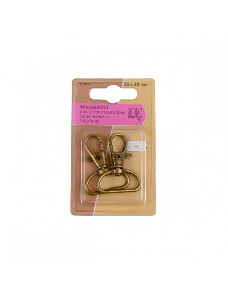 Mousquetons pour sangle 25 x 40 mm