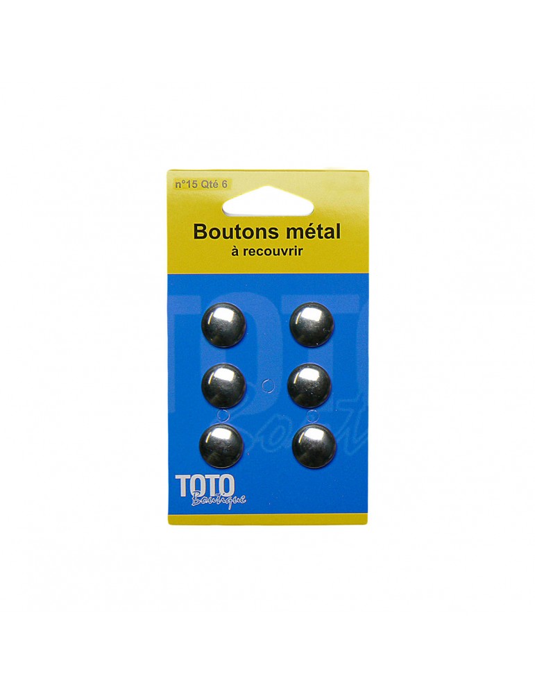 Boutons métal à recouvrir 15 mm Boutons métal à recouvrir 15 mm