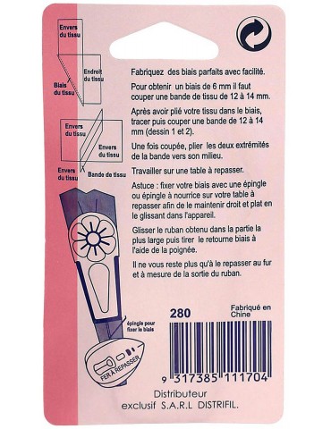 Retourne biais taille 0 - 6 mm