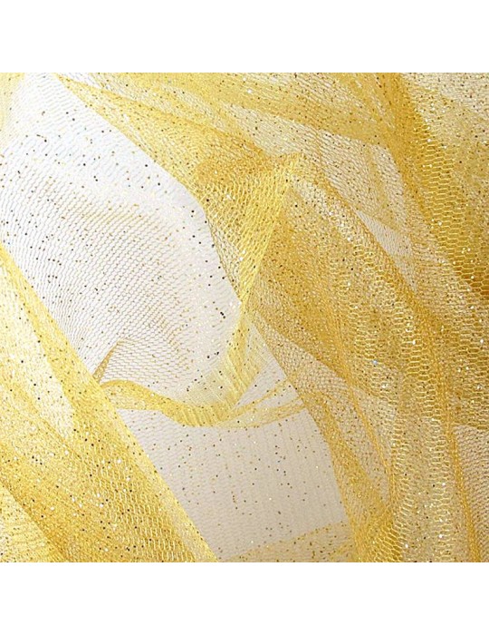 Tulle paillettes 150 cm de large jaune