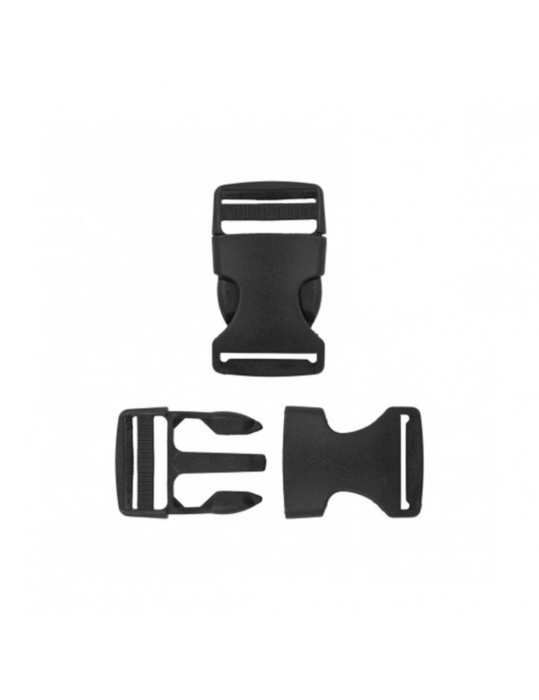 Lot de 2 boucles anti-glisse 25 mm noir