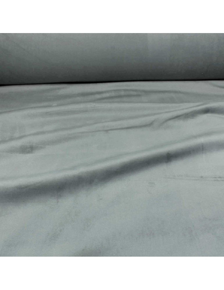 Tissu velours polaire uni occultant/phonique gris Tissu velours polaire uni occultant/phonique gris