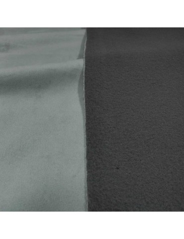 Tissu velours polaire uni occultant/phonique gris