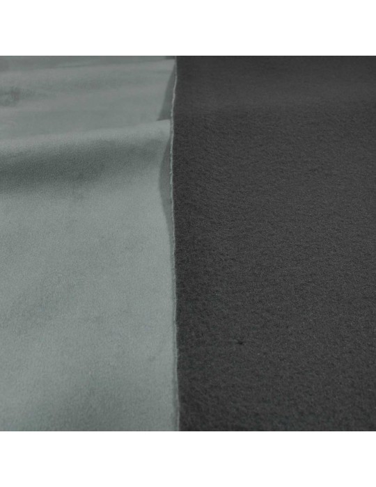 Tissu velours polaire uni occultant/phonique gris